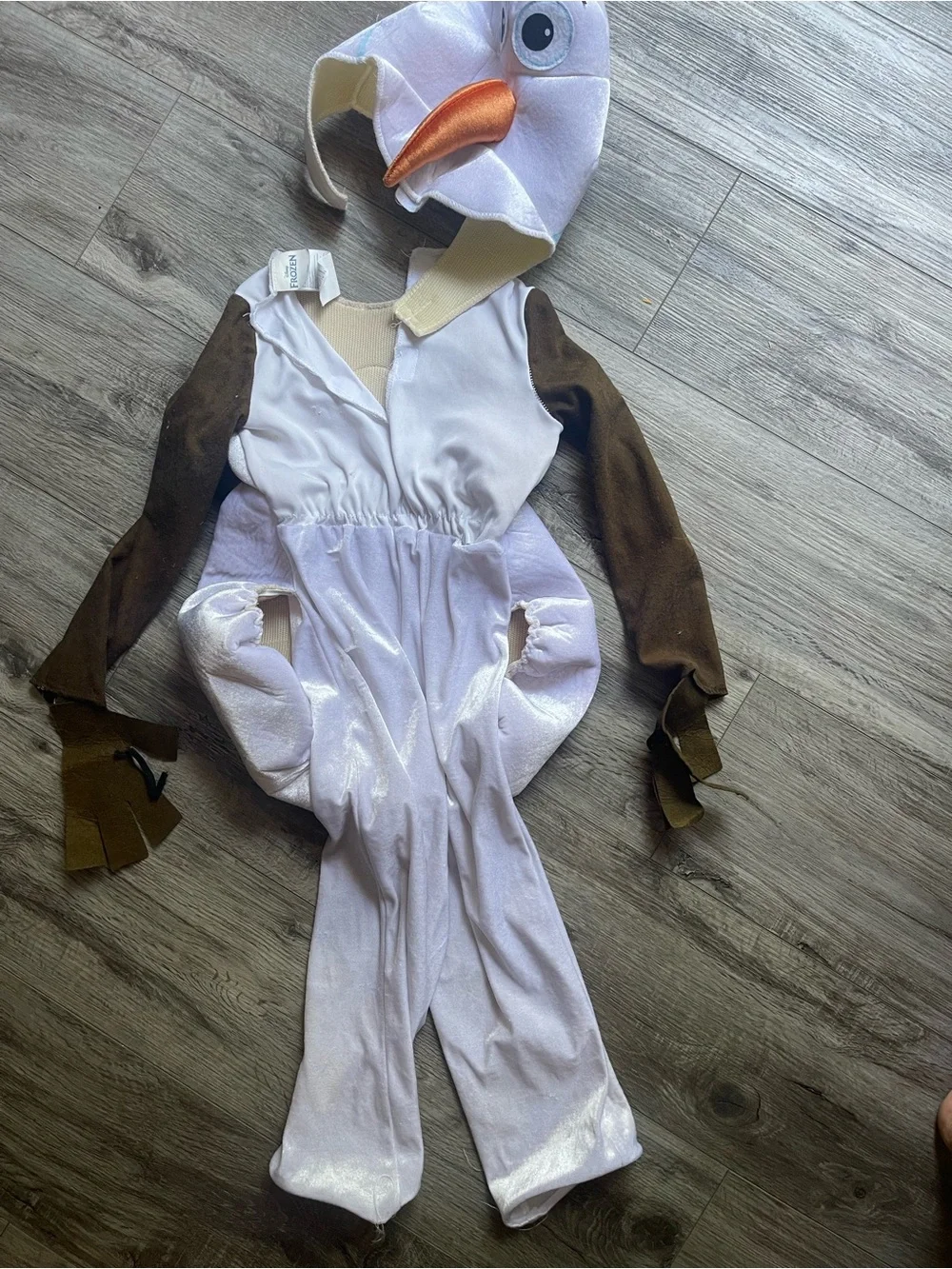 Disney White and Brown Snowman Costume for Kids Olaf 3-4 T